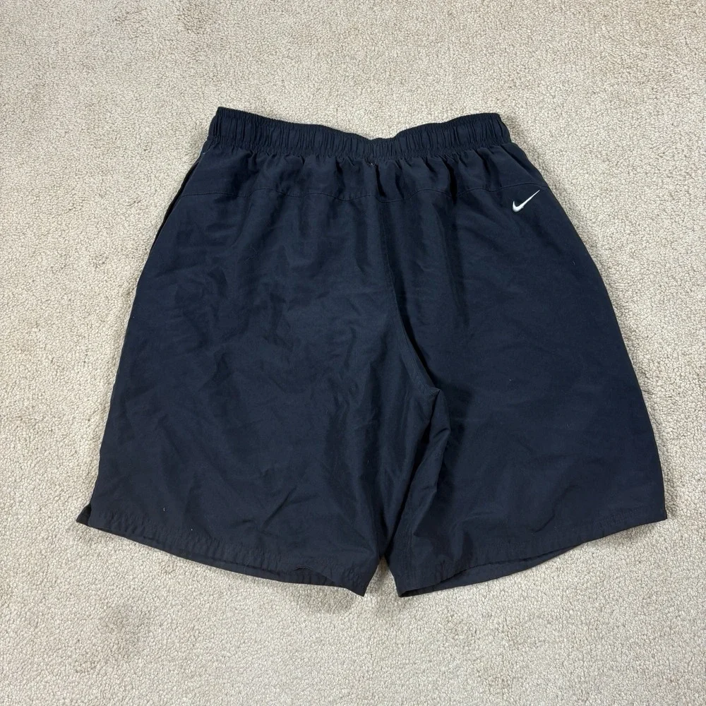 Nike Athletic Shorts Mens Size Large Black Swim Trunks Lined Pockets Drawstring